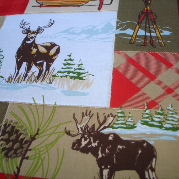 NEW Set of 4 Placemats "Adventure is Out There" Winter Snow Lodge Cabin Travel - Picture 5 of 8
